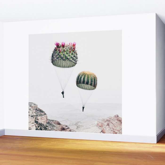 Flying Cacti Wall Mural Gallery Image 2