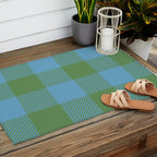 Cozy Gingham Heirloom Charm Outdoor Rug Gallery Image 2