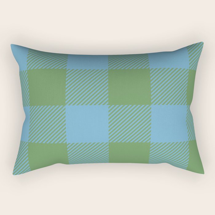Cozy Gingham Heirloom Charm Rectangular Pillow Gallery Image 1