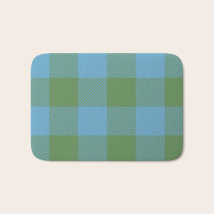 Cozy Gingham Heirloom Charm Bath Mat Gallery Image 1
