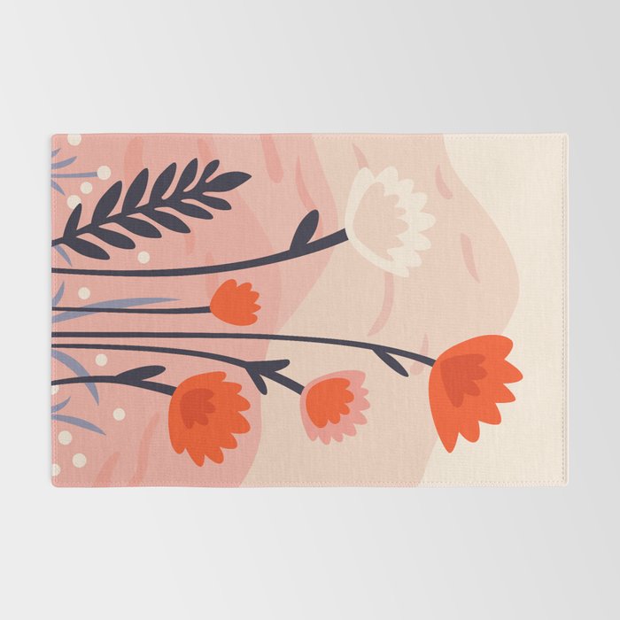 Abstract flower nature landscape art Rug Gallery Image 2
