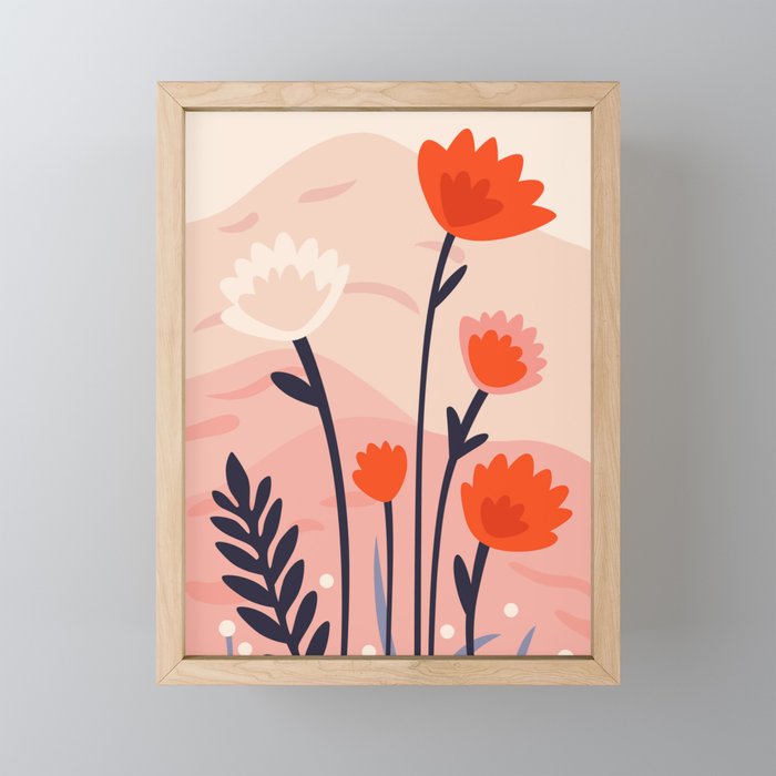 Abstract flower nature landscape art Mini Art Print Gallery Image 1