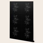 Botanical illustration one line drawing - Rose Black Wallpaper Gallery Image 2