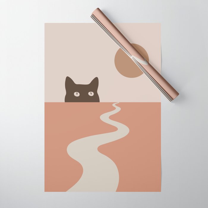Cat Landscape 16 Wrapping Paper Gallery Image 1