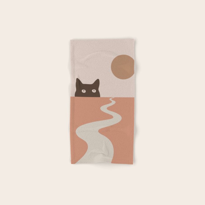 Cat Landscape 16 Bath Towel Gallery Image 1