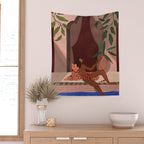 Holiday with my Leapord Wall Tapestry Gallery Image 2