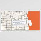 Flamingo Drip | Warp Grid: Off-White Day Edition Desk Mat Gallery Image 1