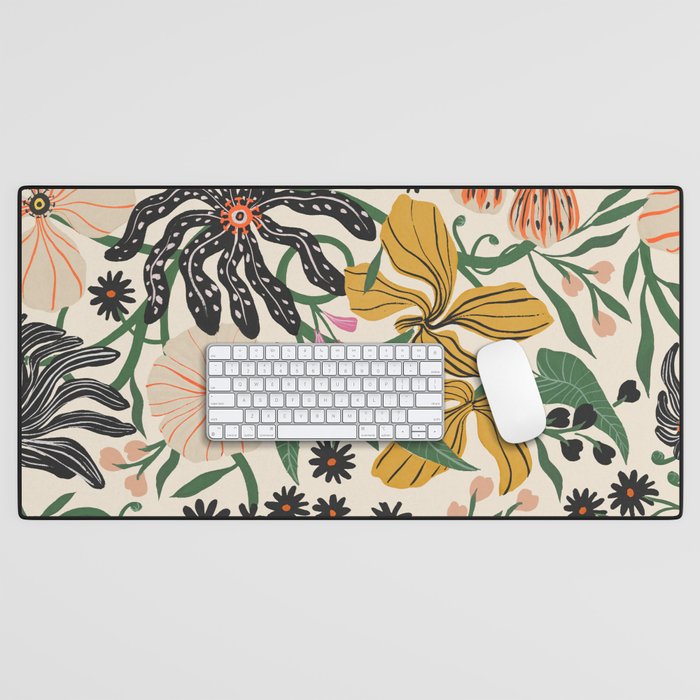 Merrick Floral - creme Desk Mat Gallery Image 1