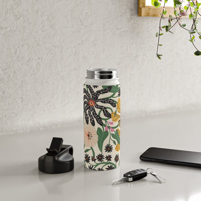 Merrick Floral - creme Water Bottle Gallery Image 5