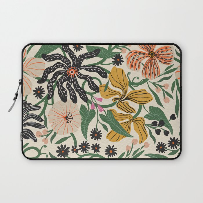 Merrick Floral - creme Laptop Sleeve Gallery Image 1