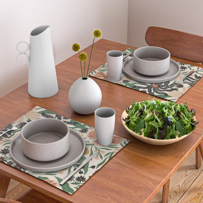 Merrick Floral - creme Placemat Gallery Image 2