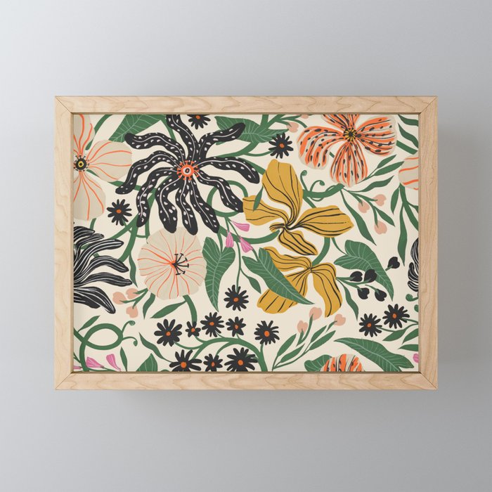 Merrick Floral - creme Mini Art Print Gallery Image 1