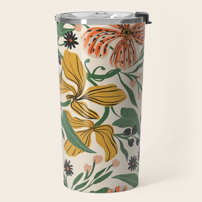 Merrick Floral - creme Travel Mug Gallery Image 2