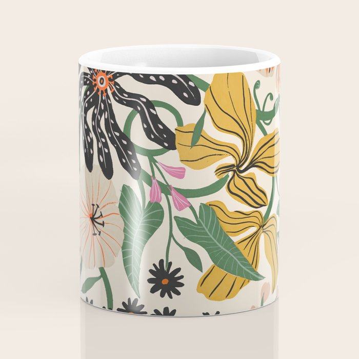 Merrick Floral - creme Coffee Mug Gallery Image 4