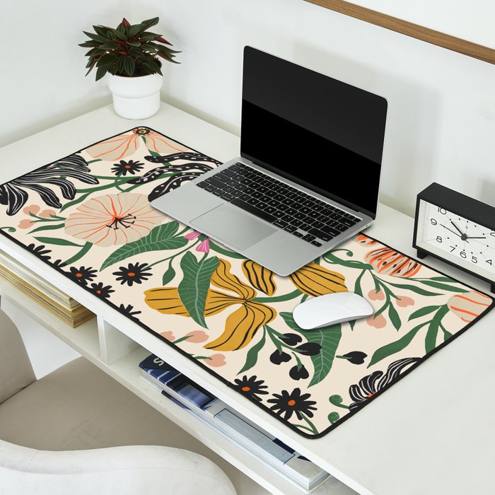 Merrick Floral - creme Desk Mat Gallery Image 2