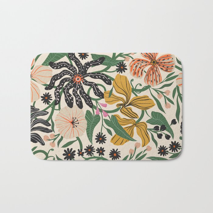 Merrick Floral - creme Bath Mat Gallery Image 1