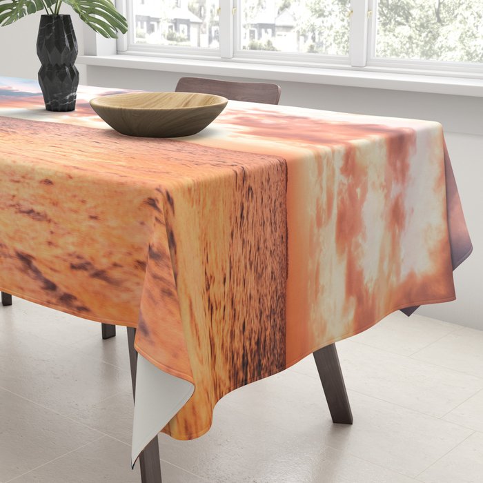 sunset sky over ocean - beach with sunset sky horizon Tablecloth Gallery Image 3