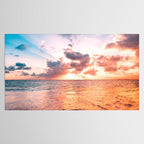 sunset sky over ocean - beach with sunset sky horizon Tablecloth Gallery Image 2
