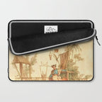 Antique 18th Century Chinoiserie Scene Jean Baptiste Pillement Laptop Sleeve Gallery Image 2