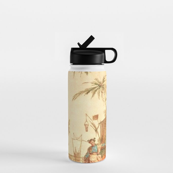 Antique 18th Century Chinoiserie Scene Jean Baptiste Pillement Water Bottle Gallery Image 1