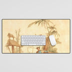 Antique 18th Century Chinoiserie Scene Jean Baptiste Pillement Desk Mat Gallery Image 1