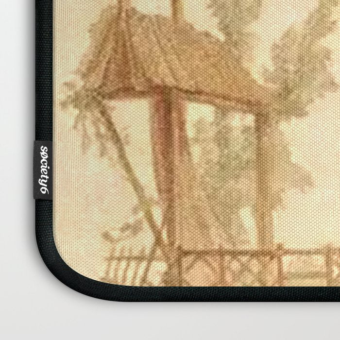 Antique 18th Century Chinoiserie Scene Jean Baptiste Pillement Laptop Sleeve Gallery Image 3