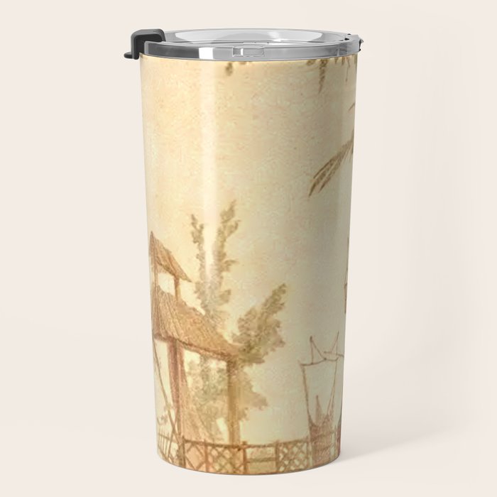 Antique 18th Century Chinoiserie Scene Jean Baptiste Pillement Travel Mug Gallery Image 3