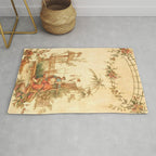 Antique 18th Century Chinoiserie Scene Jean Baptiste Pillement Rug Gallery Image 1