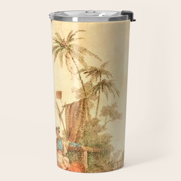 Antique 18th Century Chinoiserie Scene Jean Baptiste Pillement Travel Mug Gallery Image 2