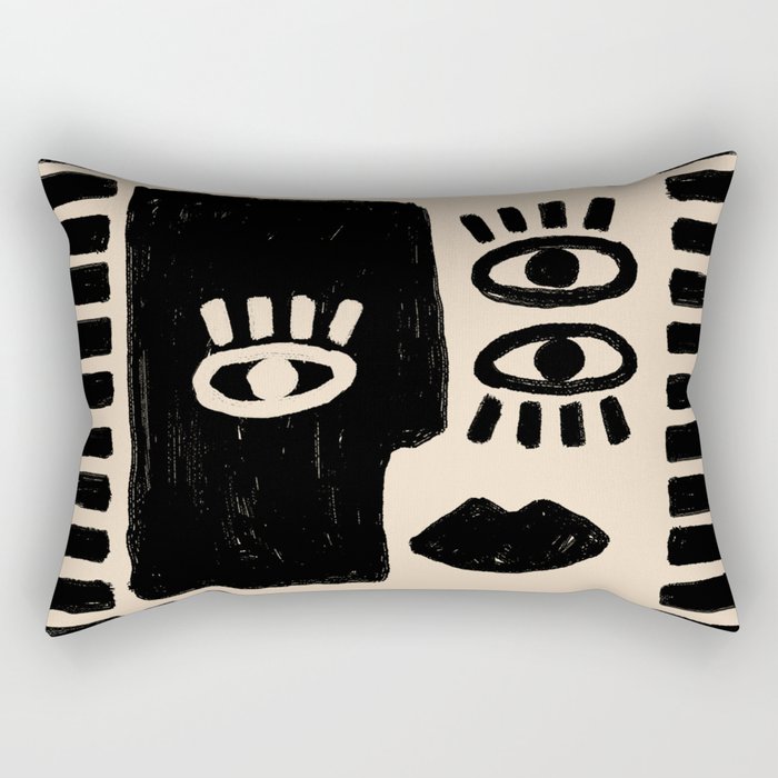 Artsy Face Rectangular Pillow