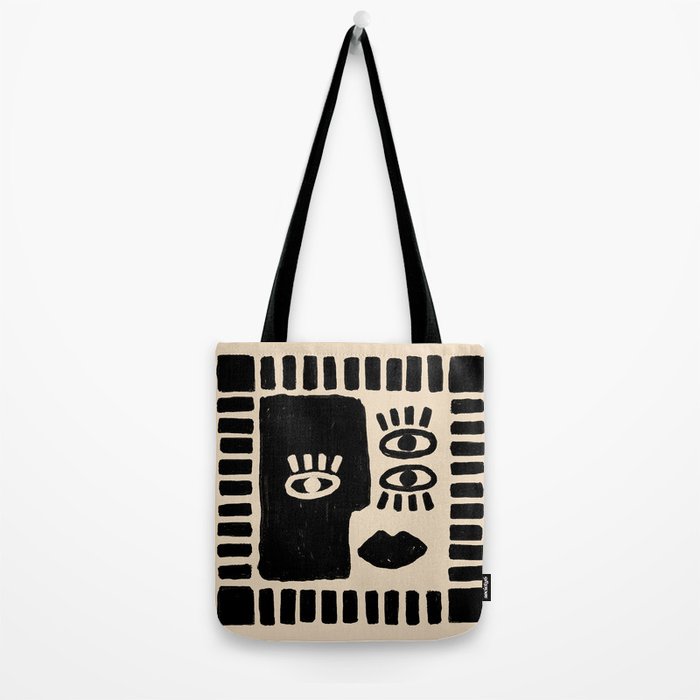 Artsy Face Tote Bag Gallery Image 2