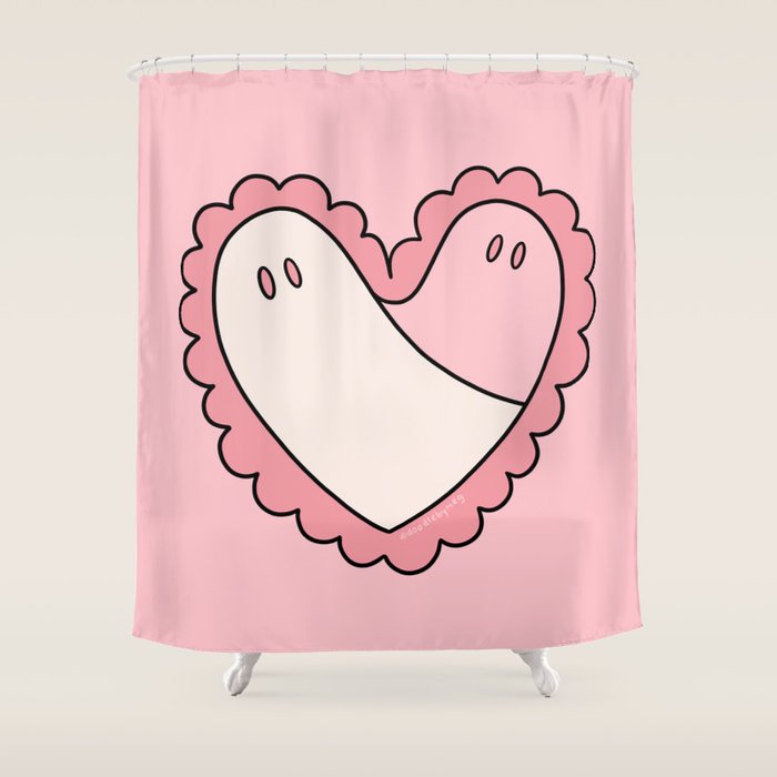Ghost Heart Shower Curtain Gallery Image 1