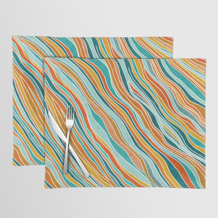 Colorful Summer Stripes Placemat Gallery Image 1