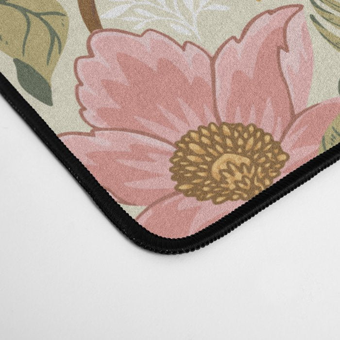 Spring Garden Flowers - Pink and Green Desk Mat Gallery Image 4