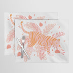 Orange and pink tiger Placemat Gallery Image 1