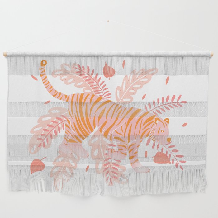 Orange and pink tiger Wall Hanging Gallery Image 1