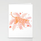 Orange and pink tiger Stationery Card Gallery Image 2