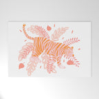 Orange and pink tiger Welcome Mat Gallery Image 1