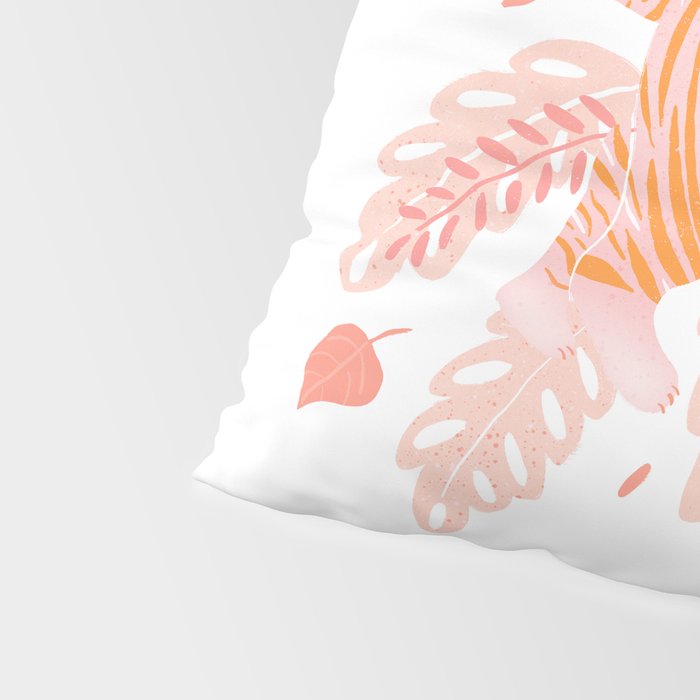 Orange and pink tiger Pillow Sham Gallery Image 4