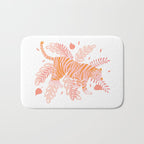 Orange and pink tiger Bath Mat Gallery Image 1