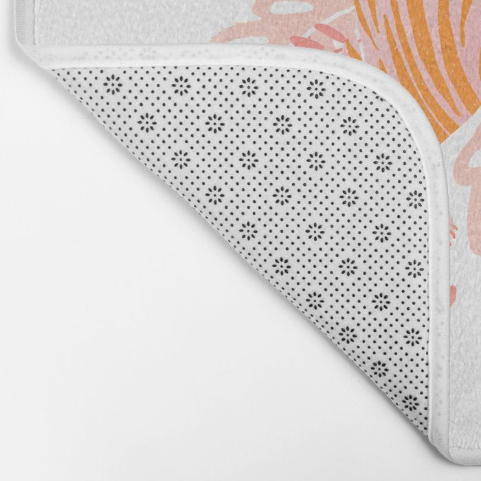 Orange and pink tiger Bath Mat Gallery Image 2