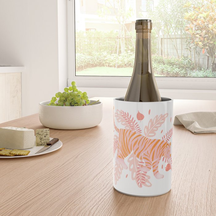 Orange and pink tiger Wine Chiller Gallery Image 4