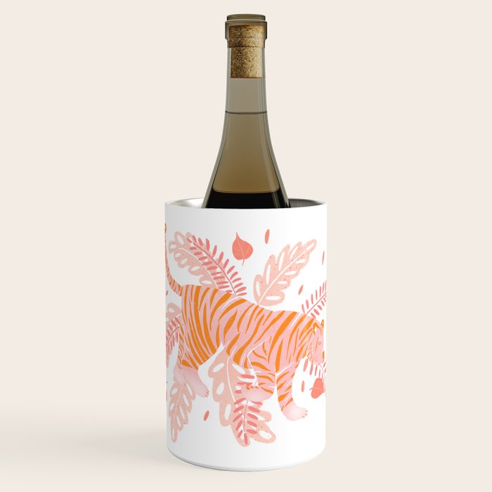 Orange and pink tiger Wine Chiller Gallery Image 1