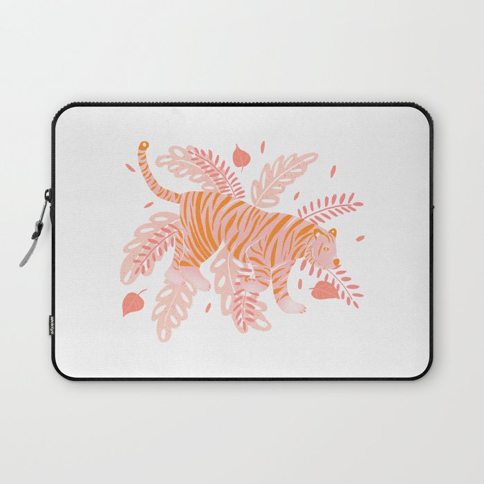 Orange and pink tiger Laptop Sleeve Gallery Image 1