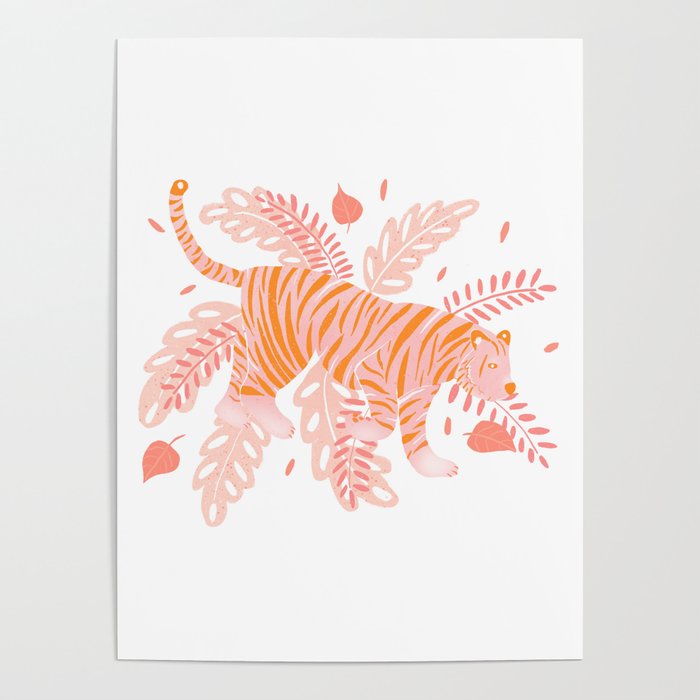 Orange and pink tiger Poster Gallery Image 4