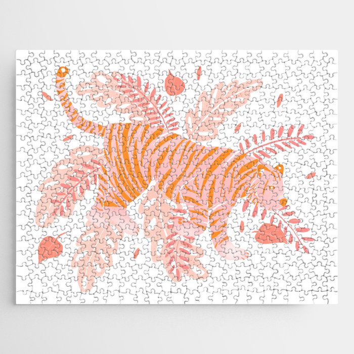 Orange and pink tiger Jigsaw Puzzle Gallery Image 1