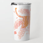 Orange and pink tiger Travel Mug Gallery Image 3