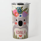 Koala with flowers  Travel Mug Gallery Image 1
