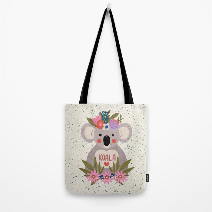 Koala with flowers  Tote Bag Gallery Image 2