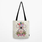 Koala with flowers  Tote Bag Gallery Image 2